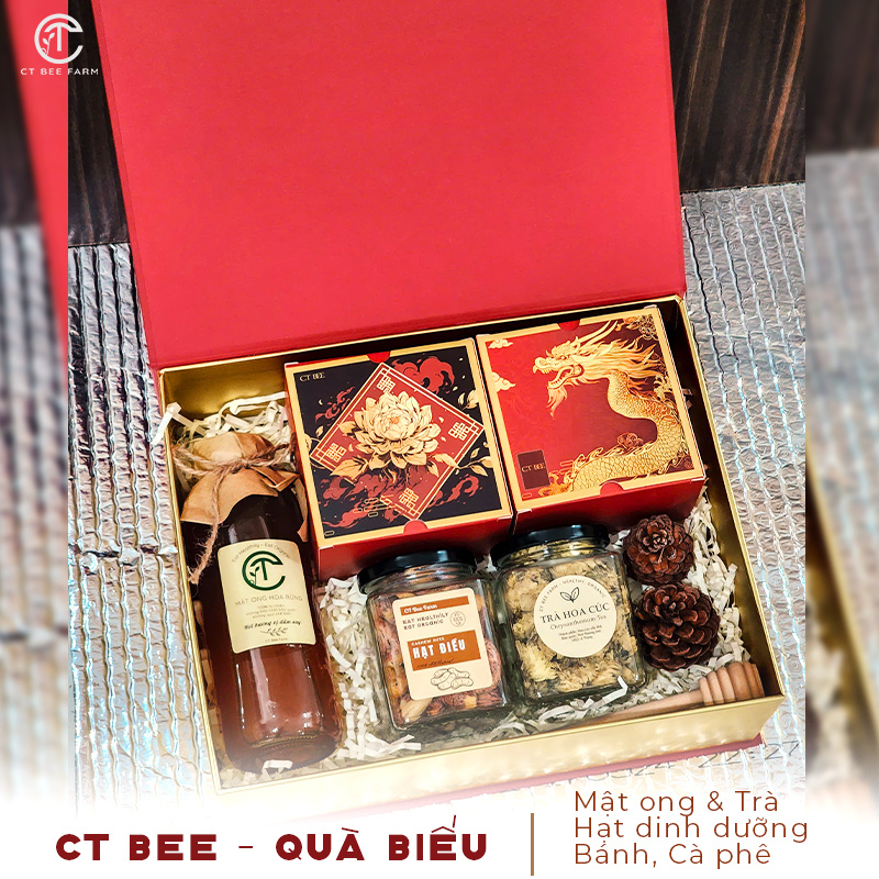 Hộp quà tết 2026 cao cấp Sắc Xuân by CT BEE Hộp quà tết 2026 cao cấp Sắc Xuân by CT BEE