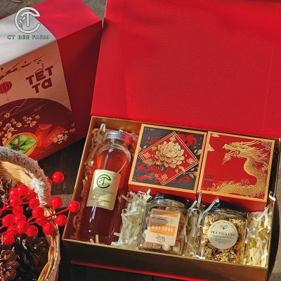 Hộp Quà Cao cấp Tết – Hạt & Mứt Trà G406