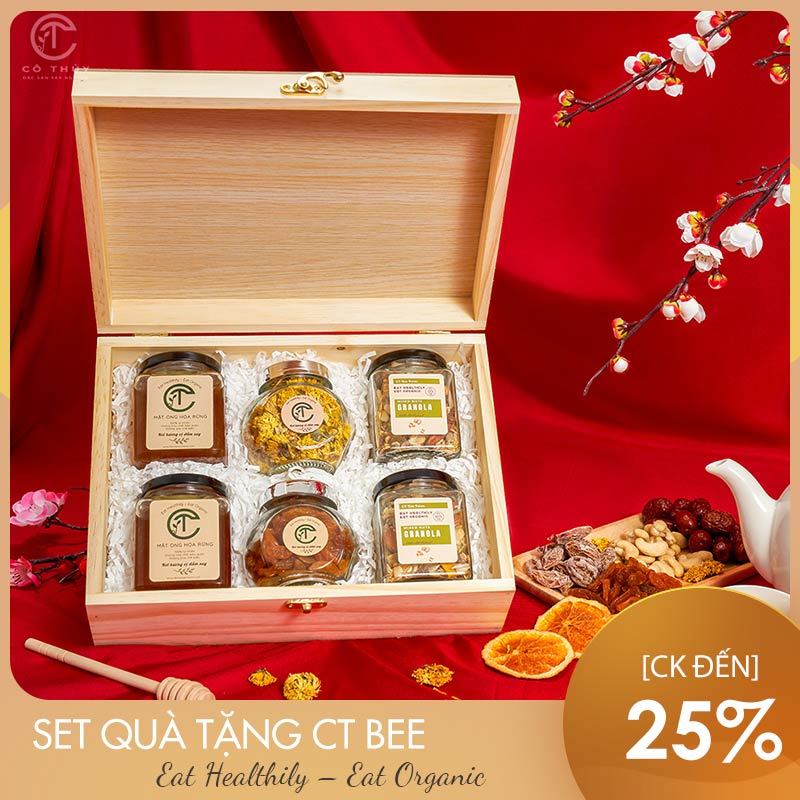 SET QUÀ TẶNG G323 với thiết kế mộc mạc giản dị phù hợp với sản phẩm nông sản