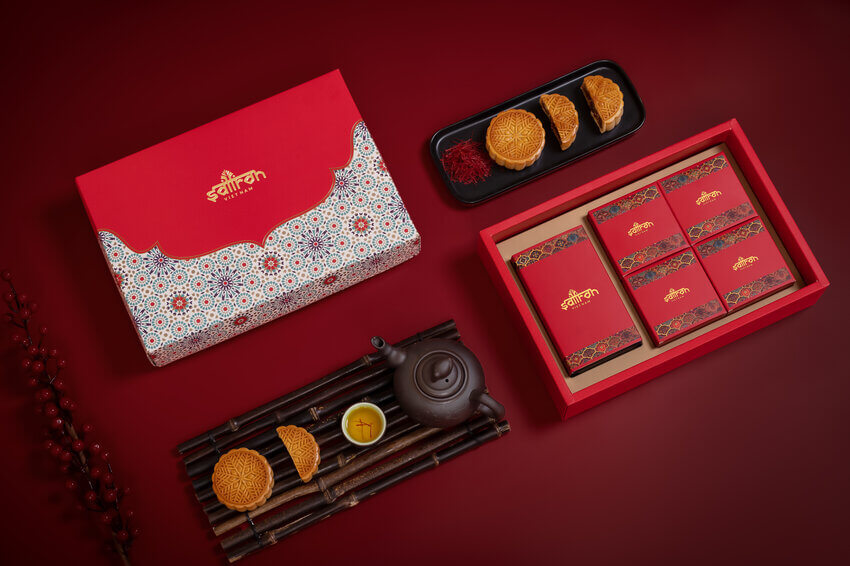 Set Quà Trung Thu Vàng Đỏ Saffron Set Quà Trung Thu Vàng Đỏ Saffron