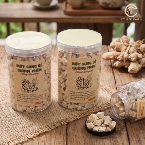Viên Gừng Đường Phèn Ngậm Trị Ho Đau Họng - Gừng Già - CT BEE FARM